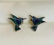 Hummingbird stud earrings