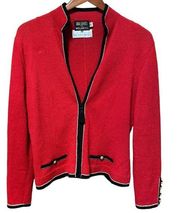 Vintage Don Sayres for Wellmore Saks Fifth Avenue Red Cardigan Sweater Size 10