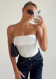 Makena Strapless Bodysuit White