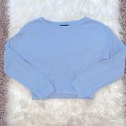 Charlotte Russe Streetwear Society Pastel Blue Ribbed Sweater