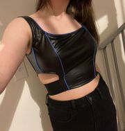 SheIn Faux Leather Crop Top