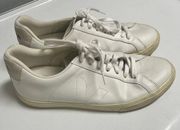 VEJA  White Esplar Leather Sneakers Shoes Size 9 US / Euro 40