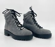 NWOT LTD Nairy Hiking Boot Suede Fleece Lined in Gray