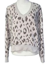 Michael Stars v-neck animal print sweatshirt small