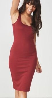 Kimi scooped Bodycon Midi Dress