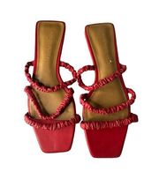 Who What Wear Red Sandals 7.5