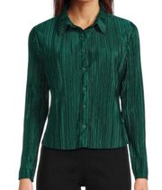 Pleated Button Front Top