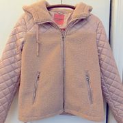 Kate Spade New York Hooded mixed media jacket Small NWT