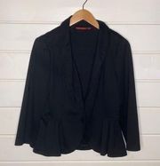 Elle black peplum style blazer