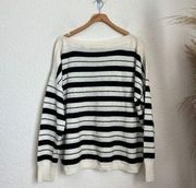 Allsaints striped boatneck wool sweater size M