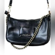 BEBE crossbody Black Purse with Golden Hardware