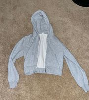 Brandy Melville Gray John Galt Crop Hoodie