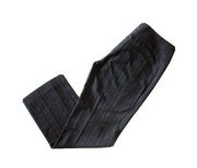 CAbi #634 Black Gray Stripe Wide Waistband Straight Leg Stretch Pants 4 x 30 ½