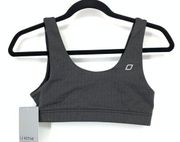 Lorna Jane Sports Bra Women's Size Small Active Gray Herringbone NWT