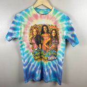 Cheetah Girls One World Tour T-shirt Womens Size Small 2008 Y2K Tie Dye Concert