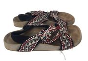 ULLA JOHNSON ABRIL SLIDES TRIBAL SANDALS WOMENS SIZE 5 RETAIL $365 HANDWOVEN