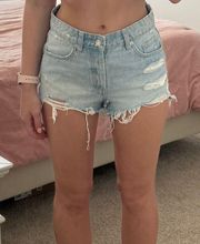 Distressed Denim Shorts