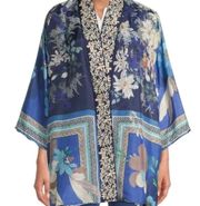 Johnny Was silk Ono Emilia Boho Silk Reversible Kimono Jacket Multi NWT