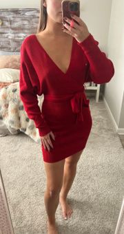 Clothe Boutique Red Wrap Dress