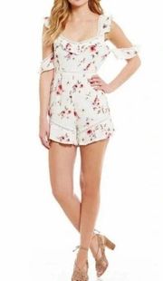 Foxiedox Ella Lace Cold Shoulder Romper Playsuit