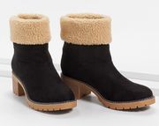 MAURICES | Christa Black Sherpa Collar Poll On Ankle Bootie