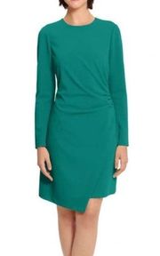 Donna Morgan Long Sleeve Ruched Sheath Dress in Parasailing Women’s Sz 4