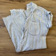 Thread & Supply Button Down Striped Shirt Dress Size Small