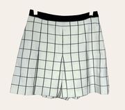 Proenza Schouler Ivory Windowpane Check Skort Skirted Shorts Size 4