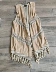 Inc sweater fringe vest