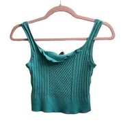 & Other Stories Knit Teal Crop Top