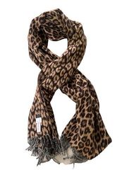 J.Crew Leopard Print Scarf in Italian Wool