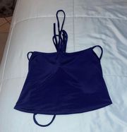 Navy Blue Cropped Top