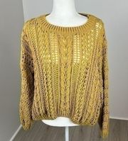 Elodie Scoop Neck Knit Sweater Size M