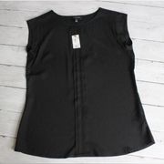 The Limited- Black short sleeve work blouse size 2