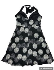 Polka Dot Halter Dress (L)