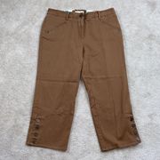 Tommy Bahama Brown Cropped Stretch Pants 6