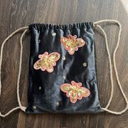 Sequin Patch Cinch Tote