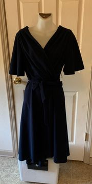 Size 2 Navy  Short Sleeve Dress