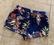 Floral Slip On Shorts