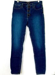 J. Crew Mercantile High Rise Button Fly Skinny Jeans Size 28