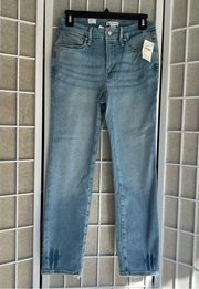 NWT Good American Good Legs high waist Cigarette jeans size 6 indigo light wash