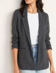 Soft stretch longline blazer