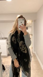 skull pattern scarf