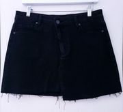 PAIGE AFIA Mini Skirt Denim Vintage Noir