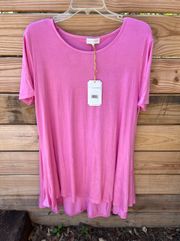 Woman’s Pink Tunic Dress Size L NWT