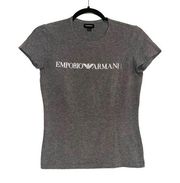 Emporio Armani Grey Logo Short Sleeve Crewneck T-Shirt SMALL