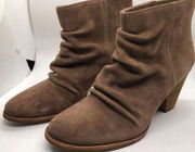 Women's Splendid Rodeo Brown Suede Slouchy Ankle Boots Size 10 M