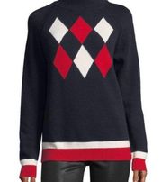 Moncler Maglione Argyle Sweater Dark Blue