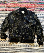 Embroidered Bomber Jacket