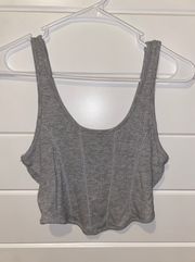 Grey Corset-Like Tank